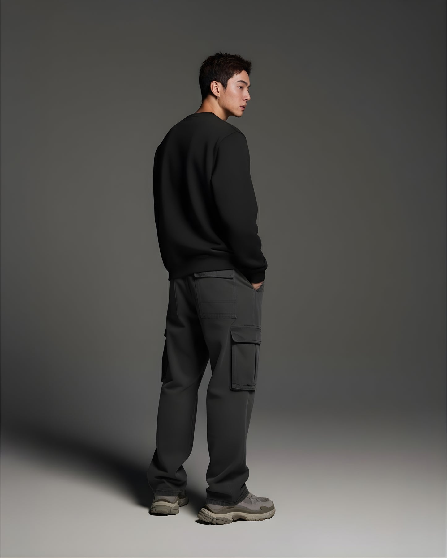 Black Blurred Unisex Sweatshirt