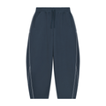Unisex Piping Fleece Barrel Leg Sweatpants