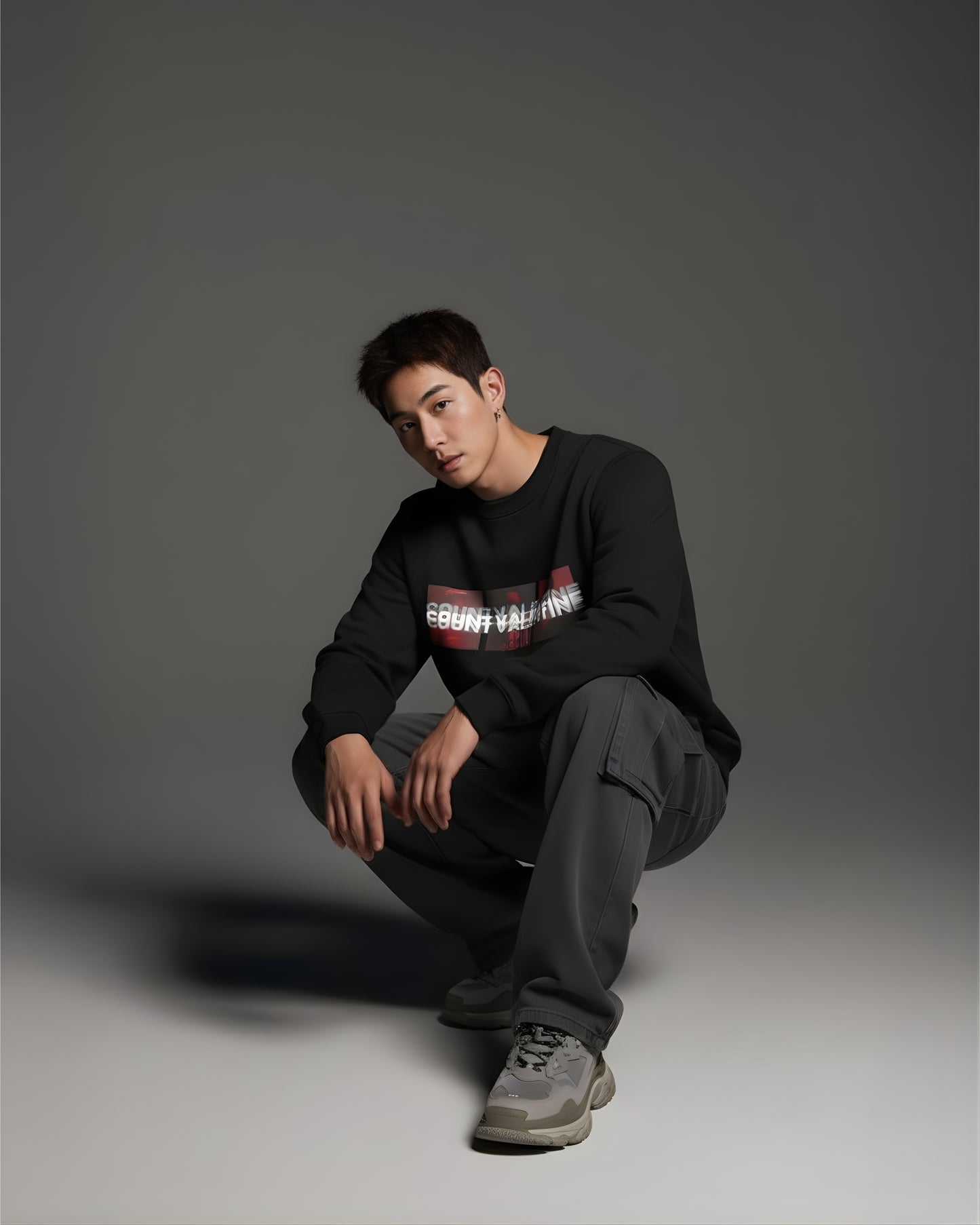 Black Blurred Unisex Sweatshirt