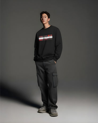 Black Blurred Unisex Sweatshirt