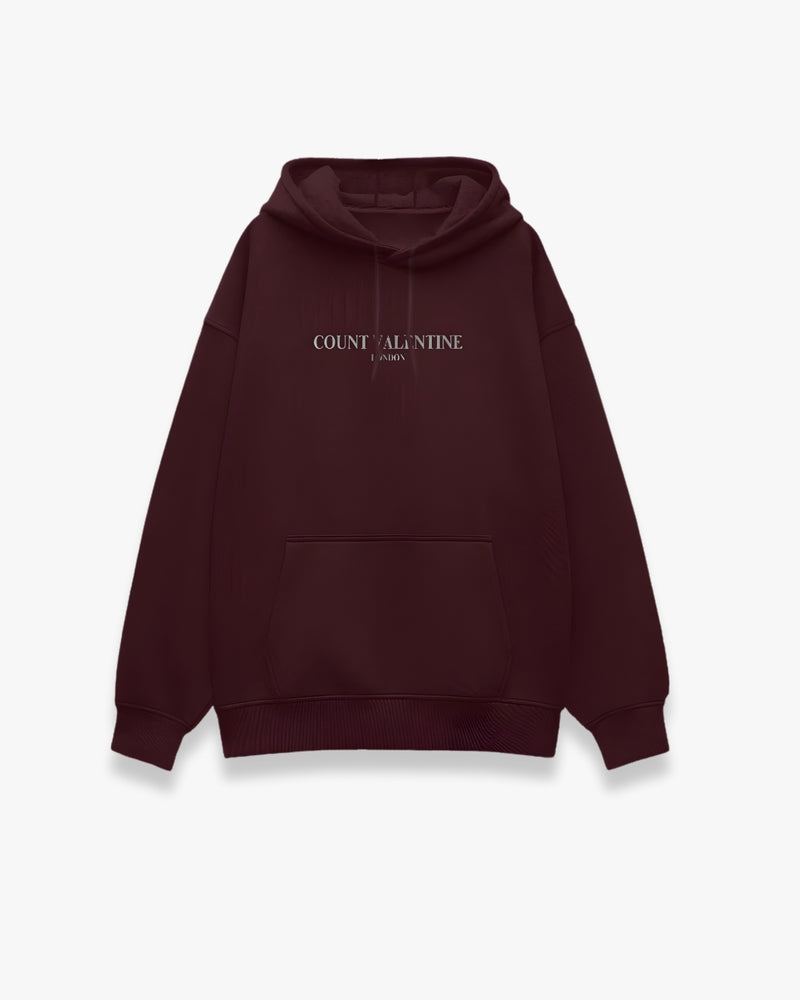 AMBITIOUS SOULS MAROON OVERSIZED HOODIE
