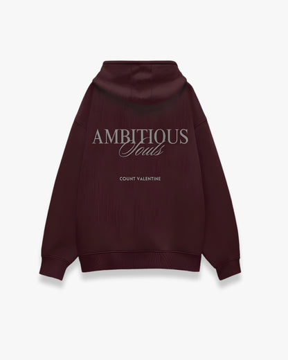 AMBITIOUS SOULS MAROON OVERSIZED HOODIE
