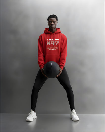TEAM 247 RED PERFORMANCE HOODIE