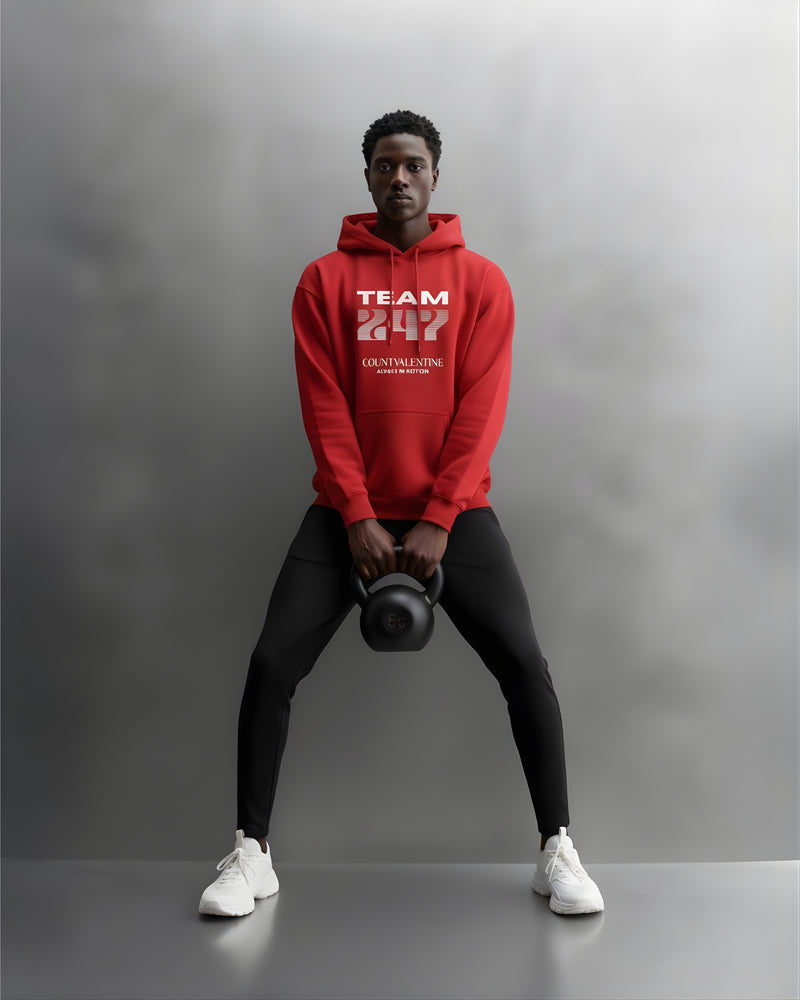 TEAM 247 RED PERFORMANCE HOODIE