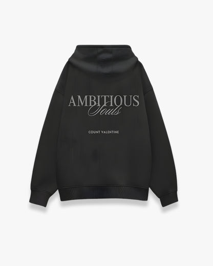 AMBITIOUS SOULS BLACK OVERSIZED HOODIE