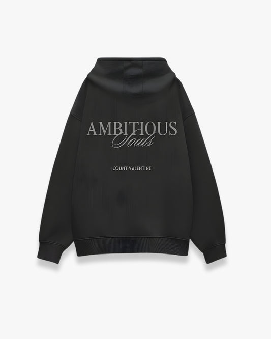 AMBITIOUS SOULS BLACK OVERSIZED HOODIE