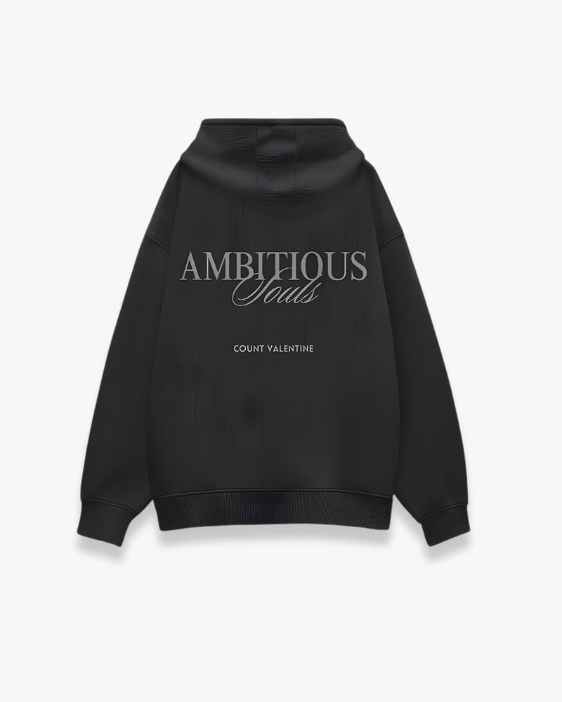 AMBITIOUS SOULS BLACK OVERSIZED HOODIE