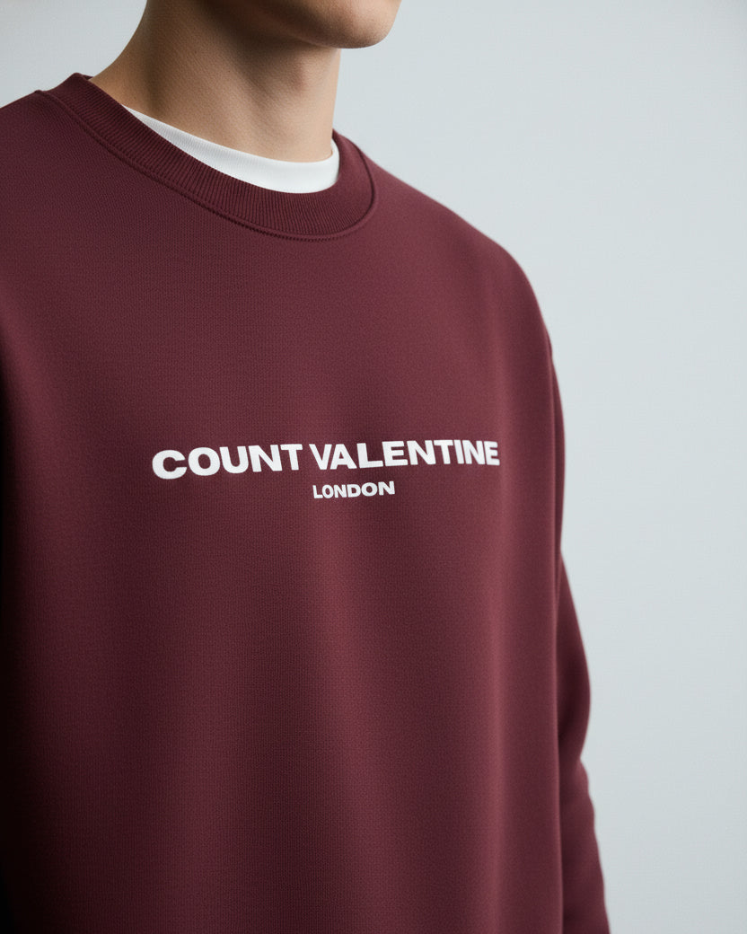 Maroon Unisex Oversized Sweatshirt