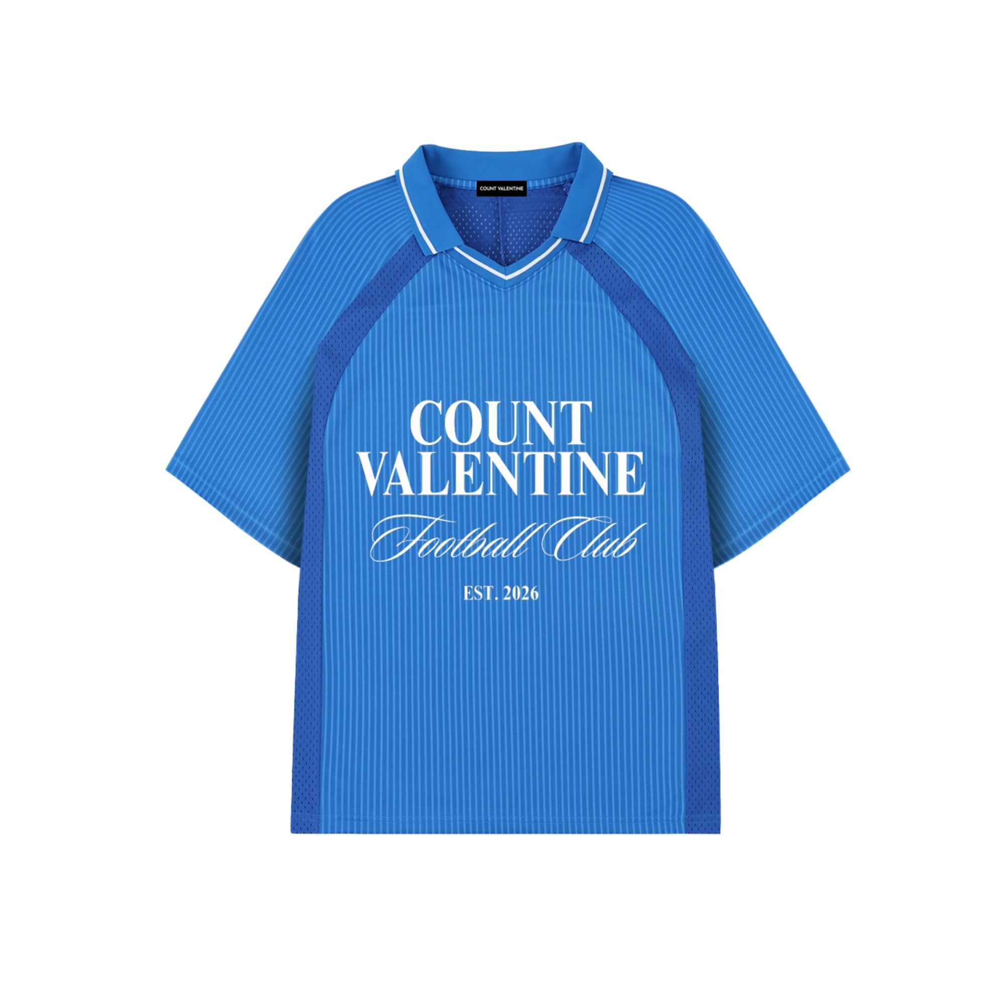 Striped V-Neck Soccer Jersey