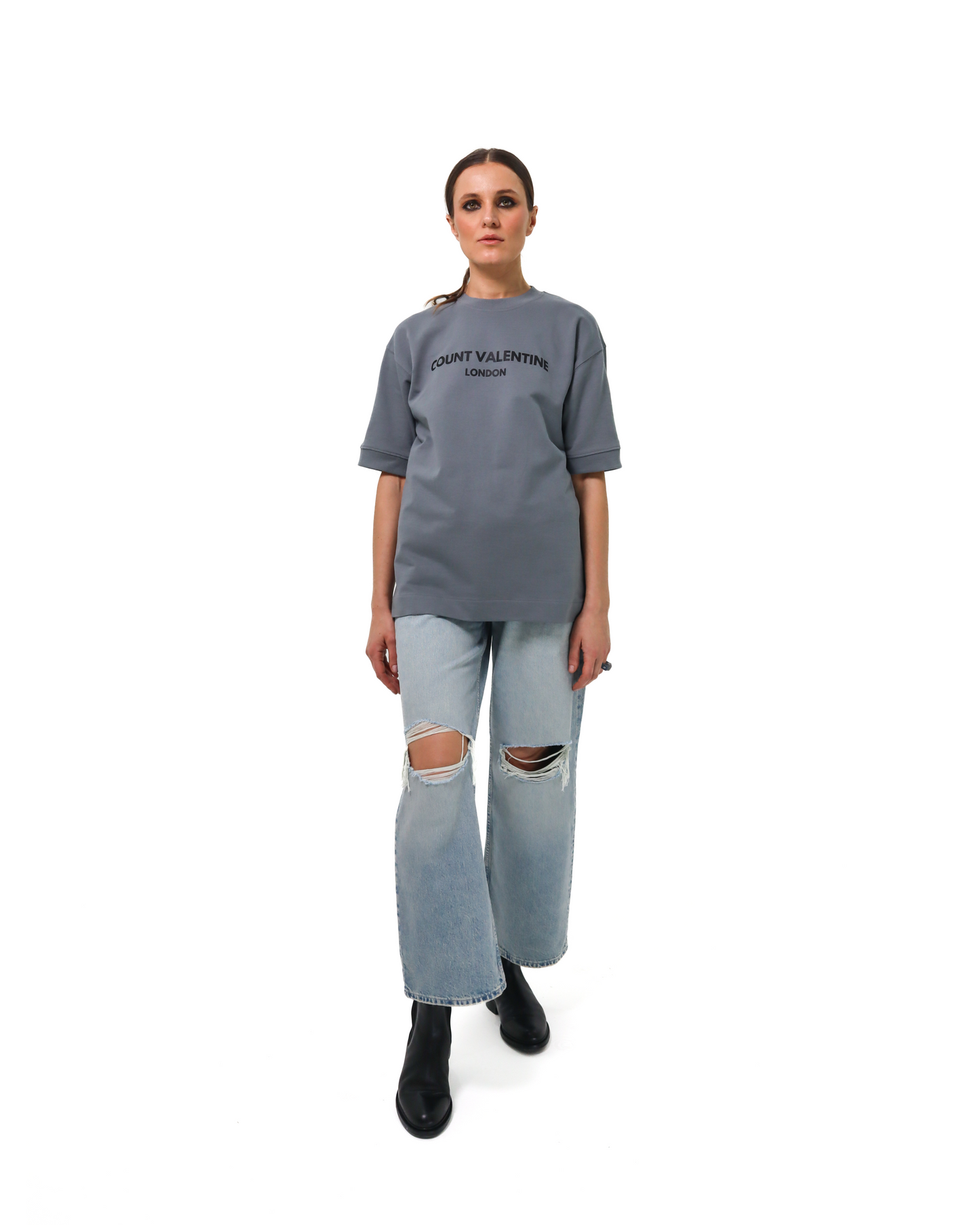 T-shirt oversize gris