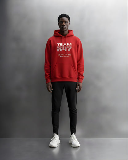 TEAM 247 RED PERFORMANCE HOODIE