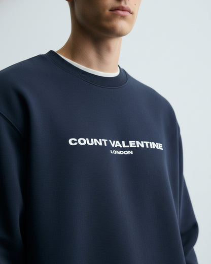 Navy Blue Unisex Oversized Sweatshirt