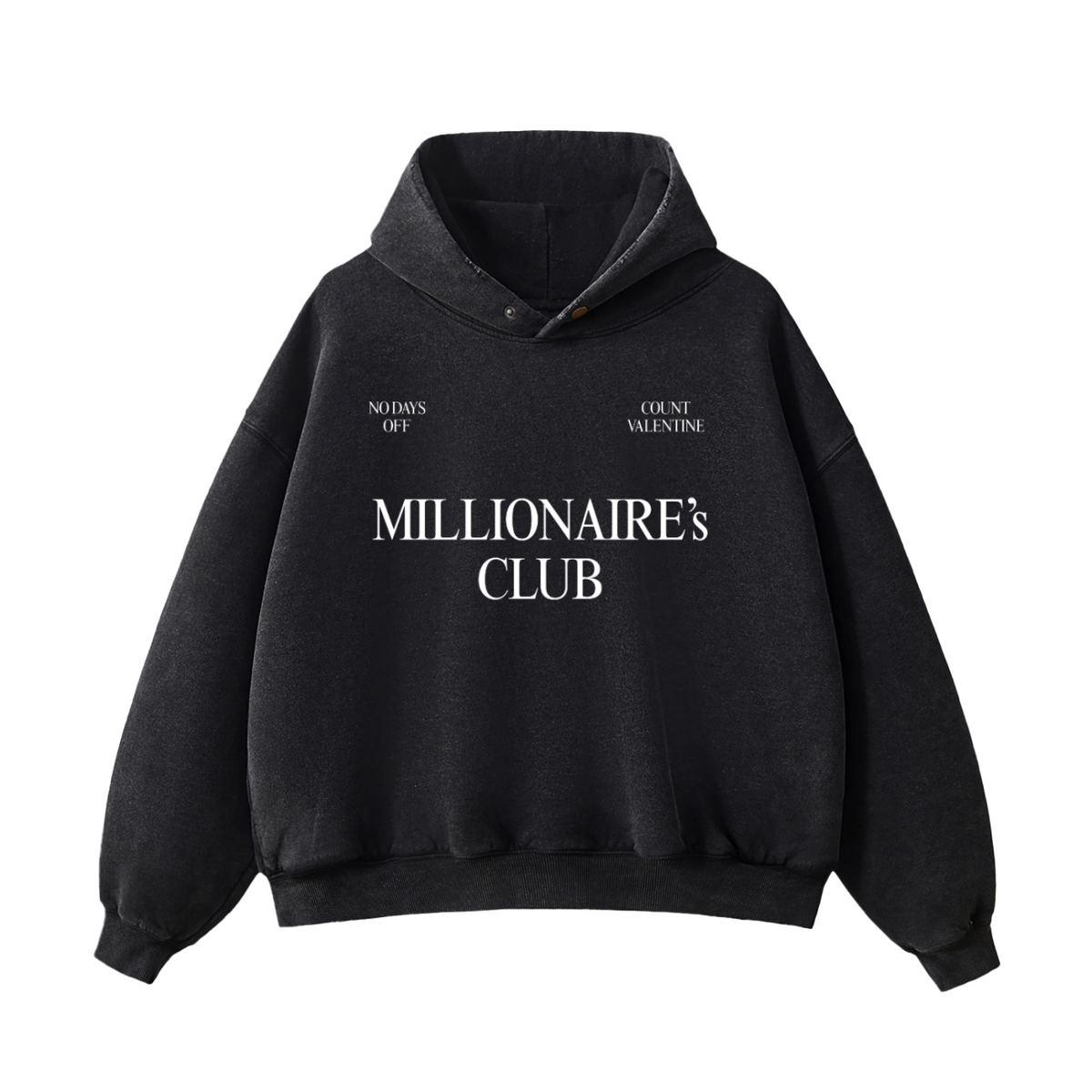 Frayed Enzyme Washed Fleece Hoodie