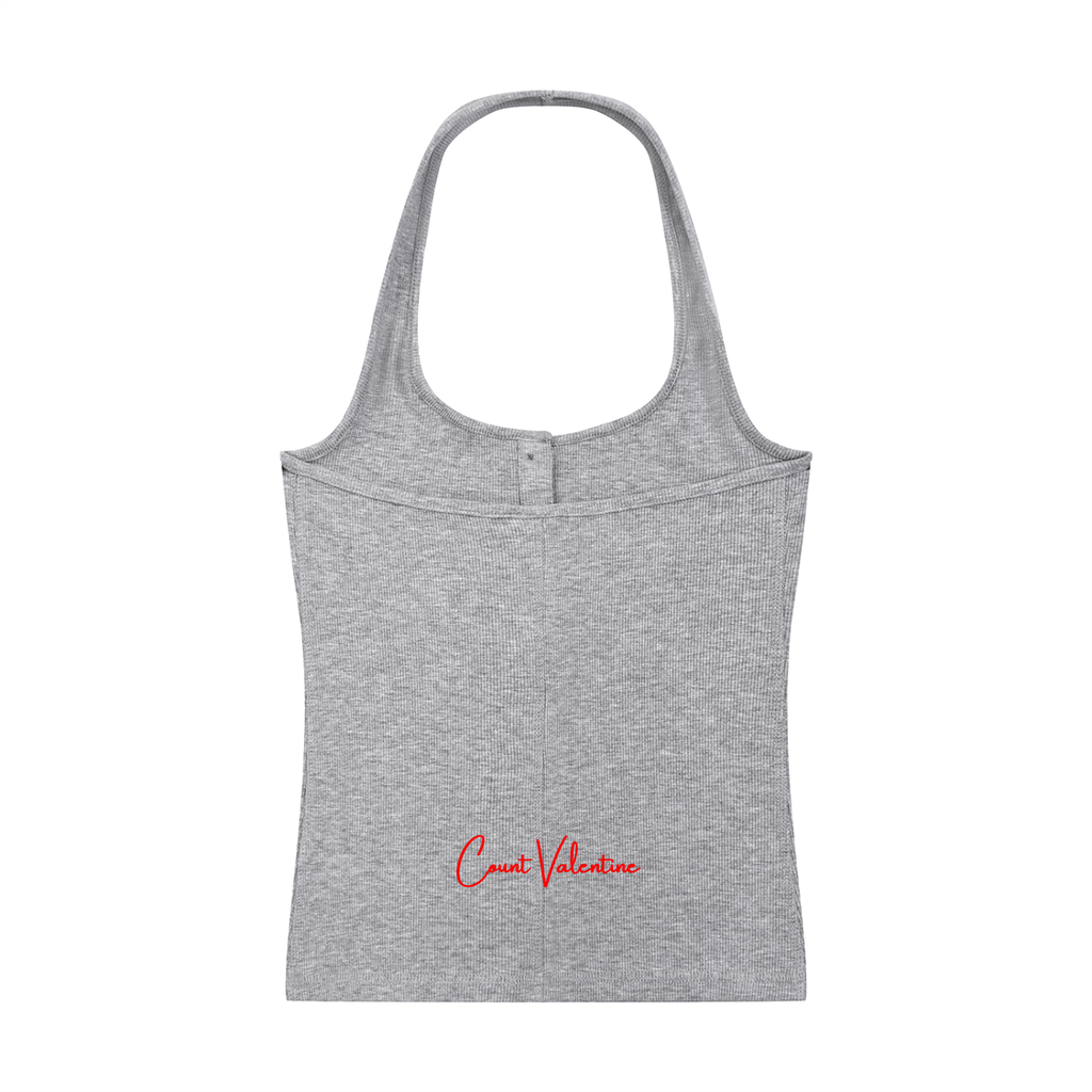 Women's Ribbed Henley Tank Top