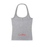 Women's Ribbed Henley Tank Top