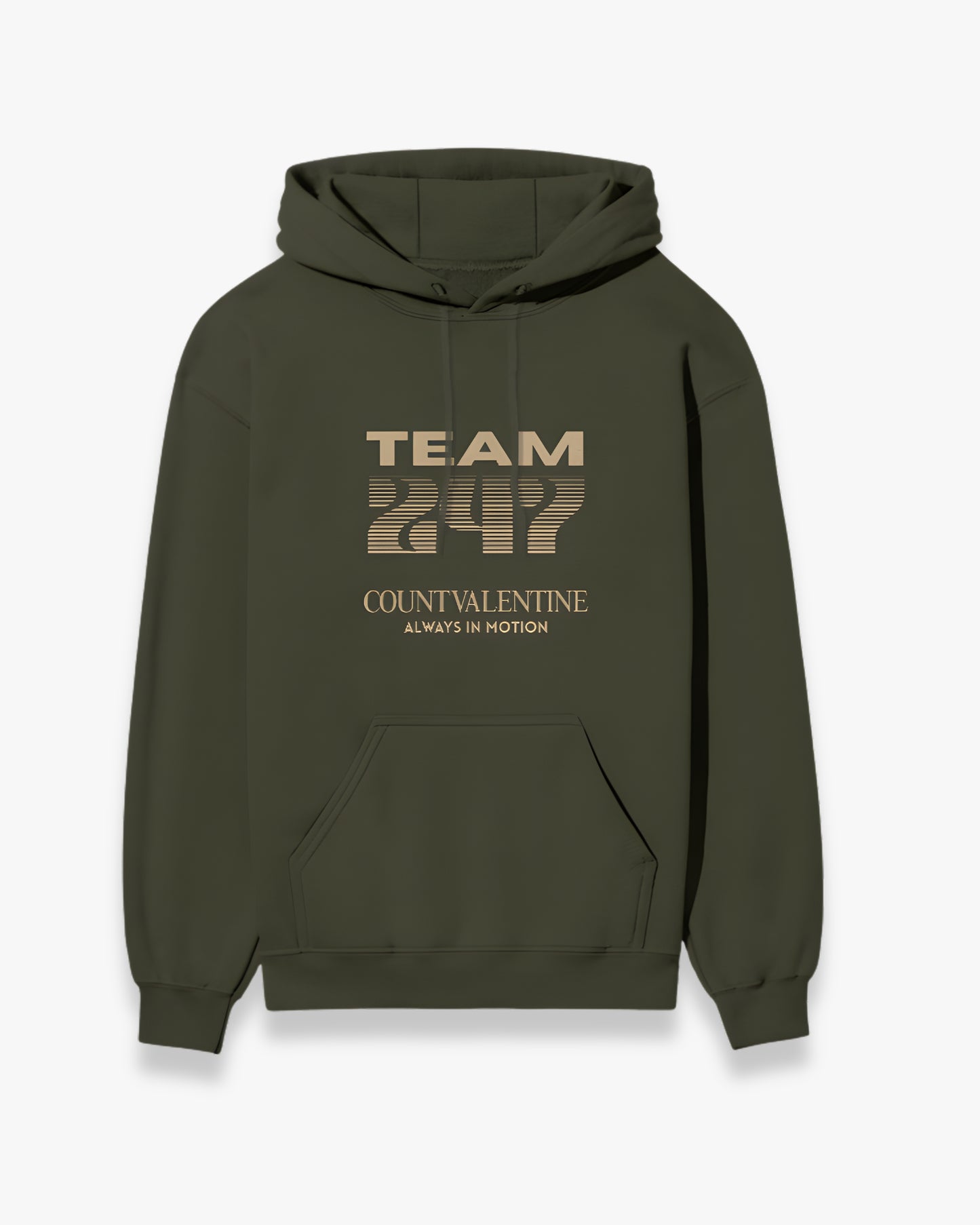 TEAM 247 OLIVE GREEN PERFORMANCE HOODIE
