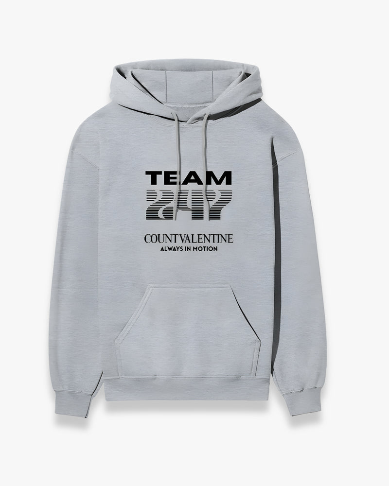 TEAM 247 GREY PERFORMANCE HOODIE