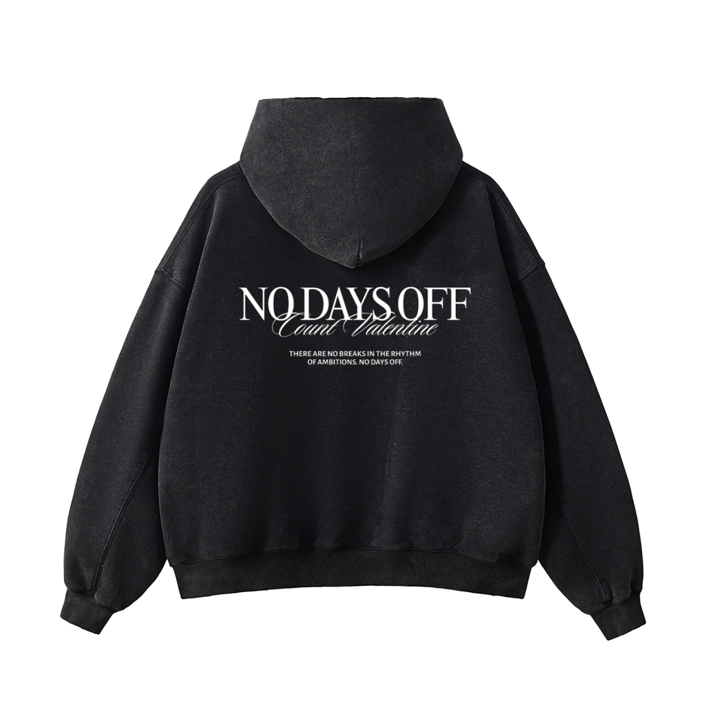 Frayed Enzyme Washed Fleece Hoodie