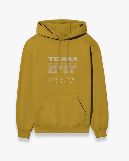 TEAM 247 MUSTARD PERFORMANCE HOODIE