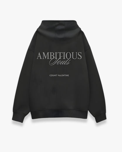 Ambitious Souls Black Unisex Oversized Hoodie