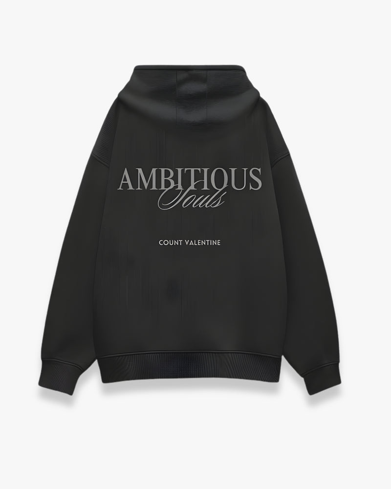 Ambitious Souls Black Unisex Oversized Hoodie