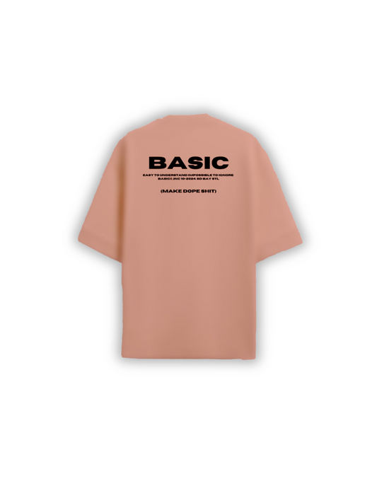 Basic Heavy Oversized Compact T-Shirt (Beige)