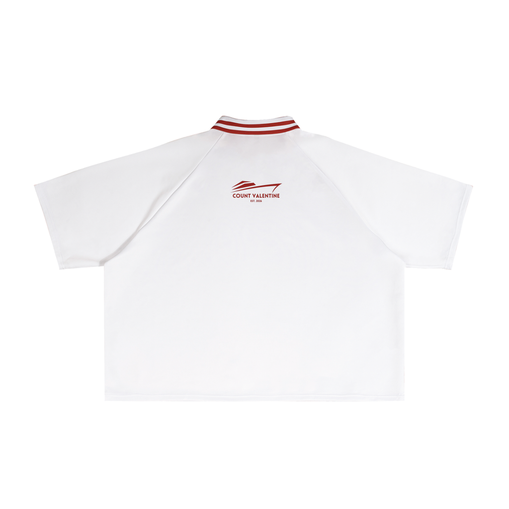 Contrast Lapel Collar Boxy T-Shirt