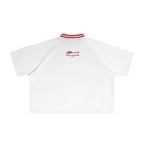 Contrast Lapel Collar Boxy T-Shirt