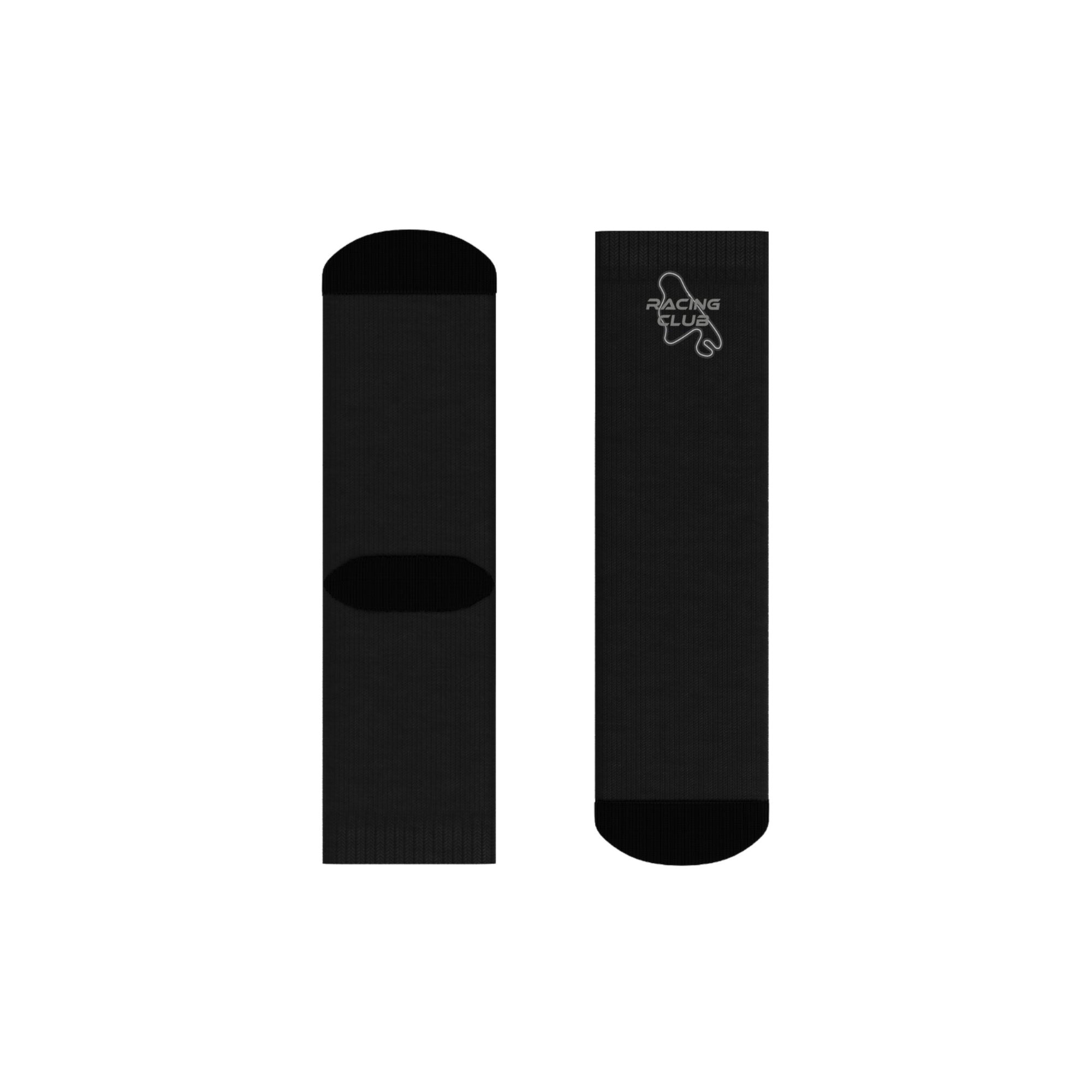 Minimal Black Track Socks - Racing Club