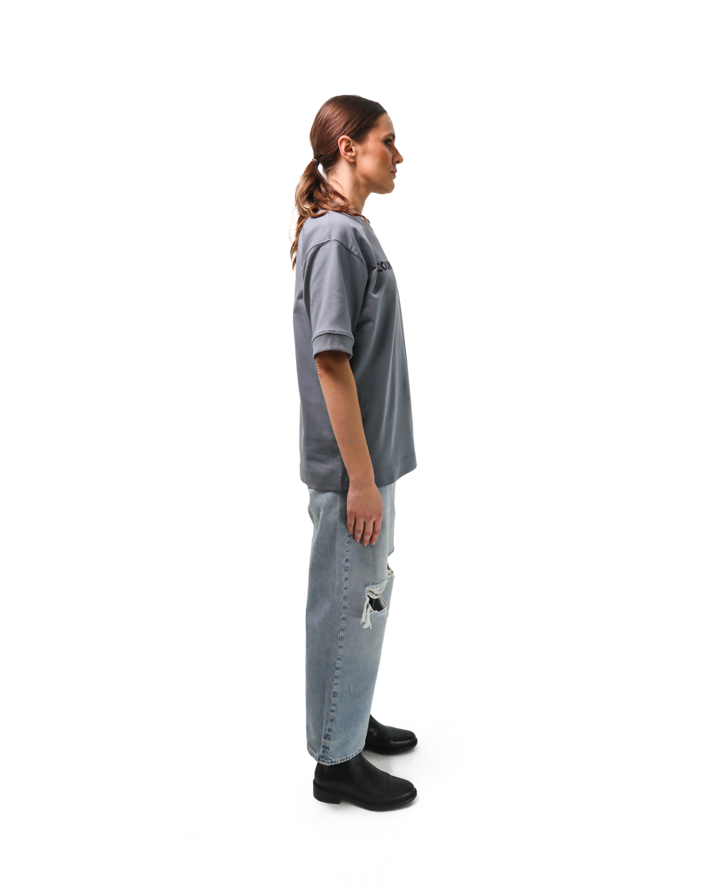 T-shirt oversize gris