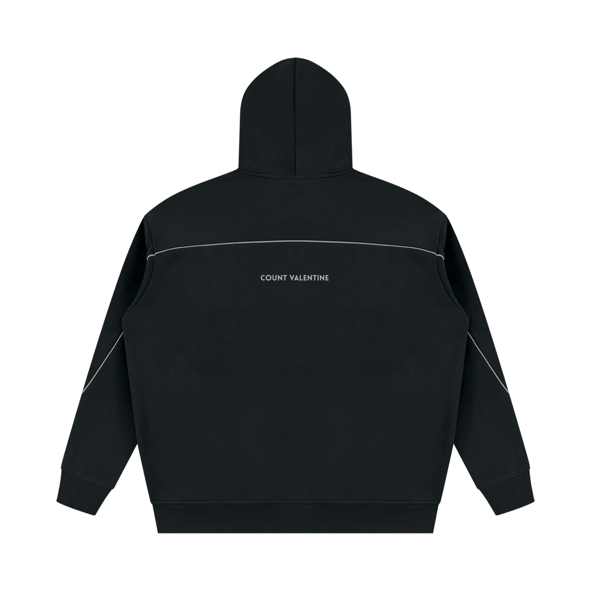 Unisex Oversized Piping Fleece Hoodie