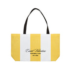 Striped Weekender Tote Bag — Pickleball Club