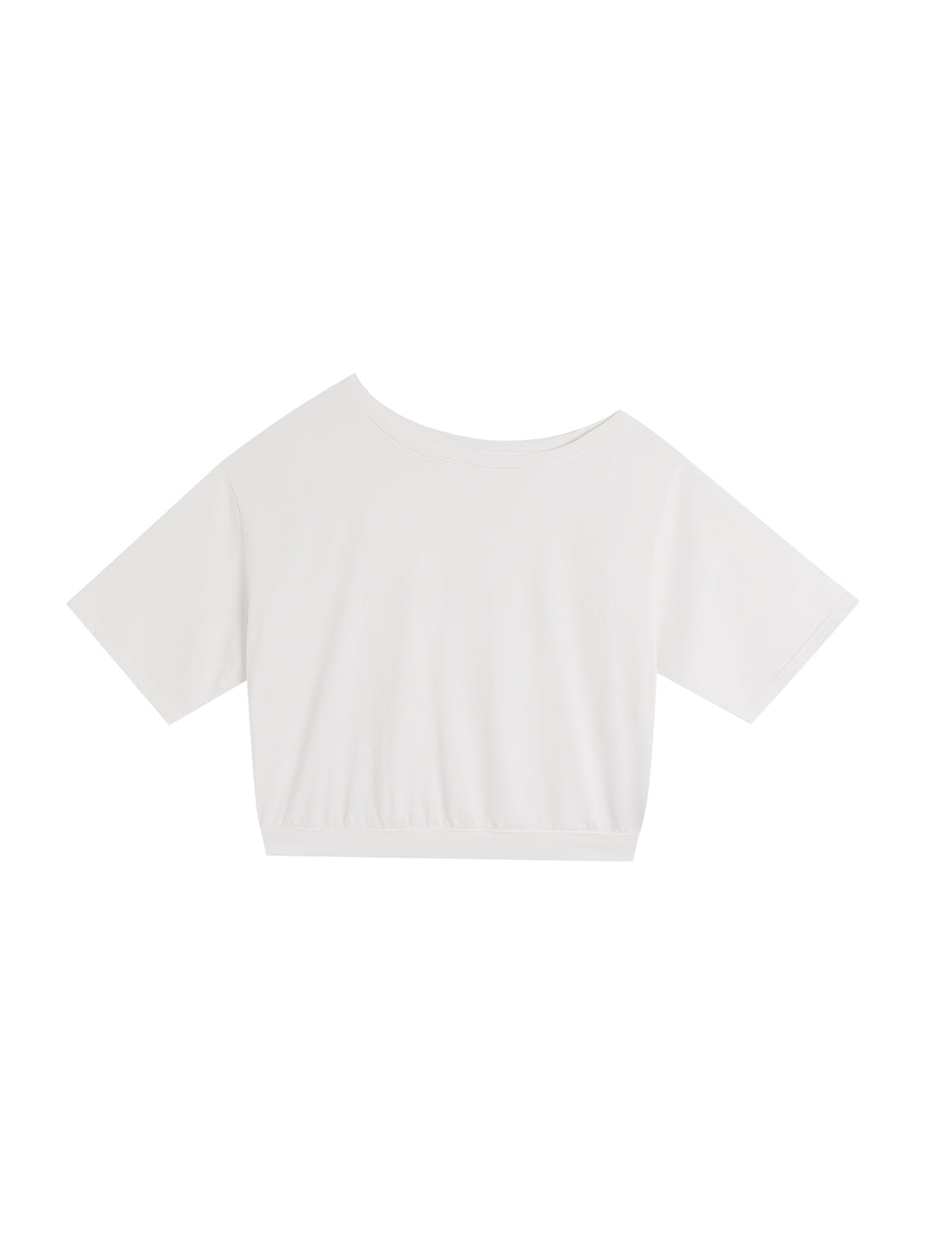 Asymmetric Shoulder Oversized Cotton T-Shirt