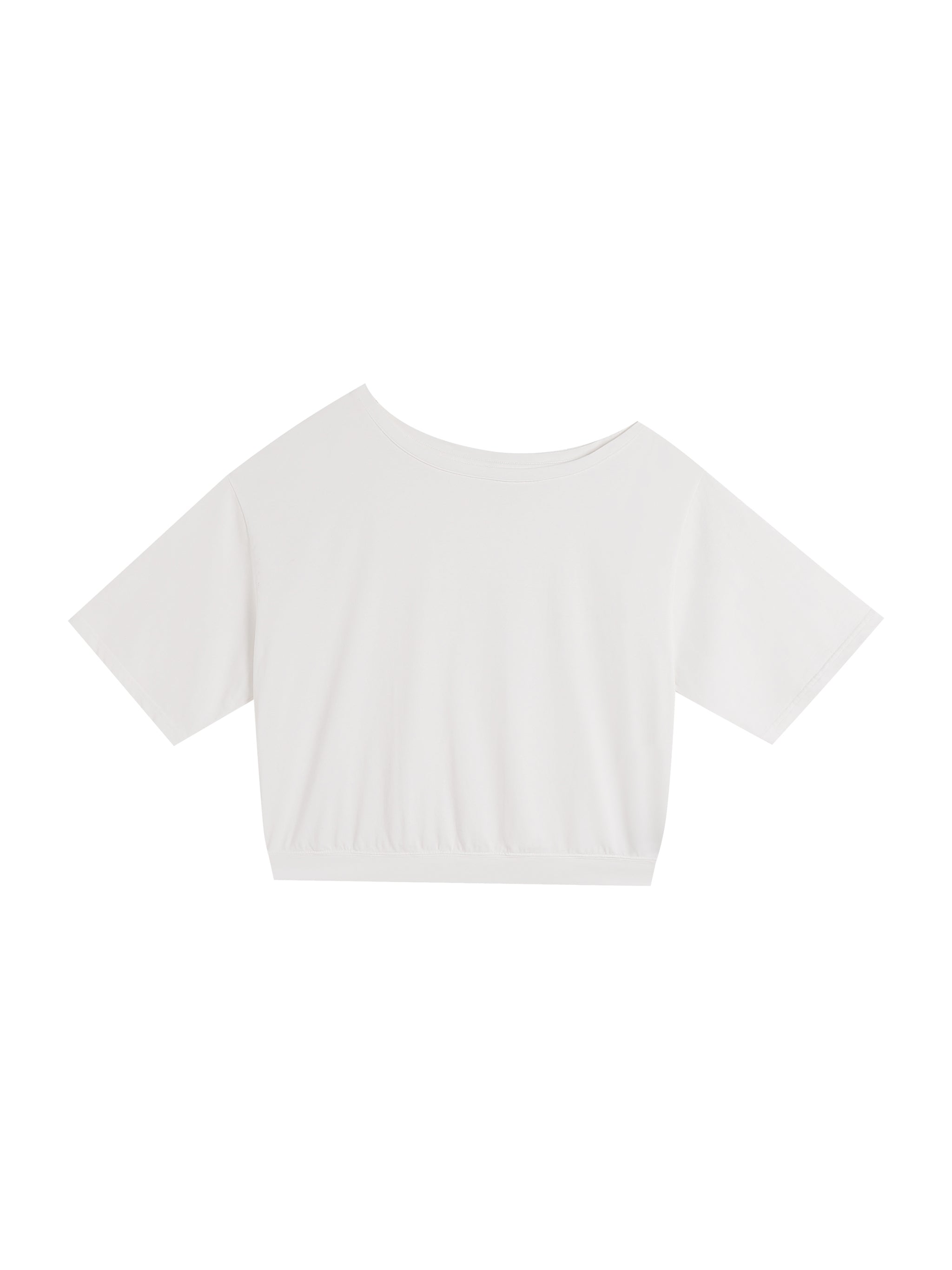 Asymmetric Shoulder Oversized Cotton T-Shirt