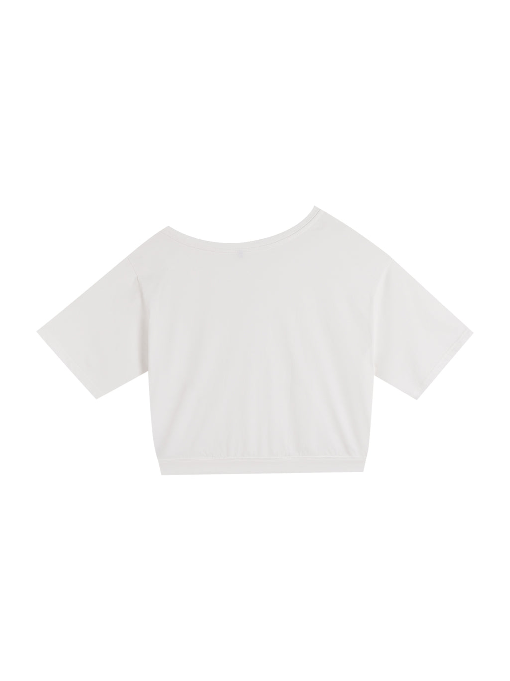 Asymmetric Shoulder Oversized Cotton T-Shirt
