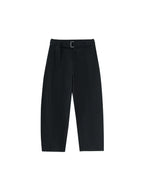 Belted Barrel-leg Chino Pants