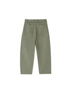 Belted Barrel-leg Chino Pants