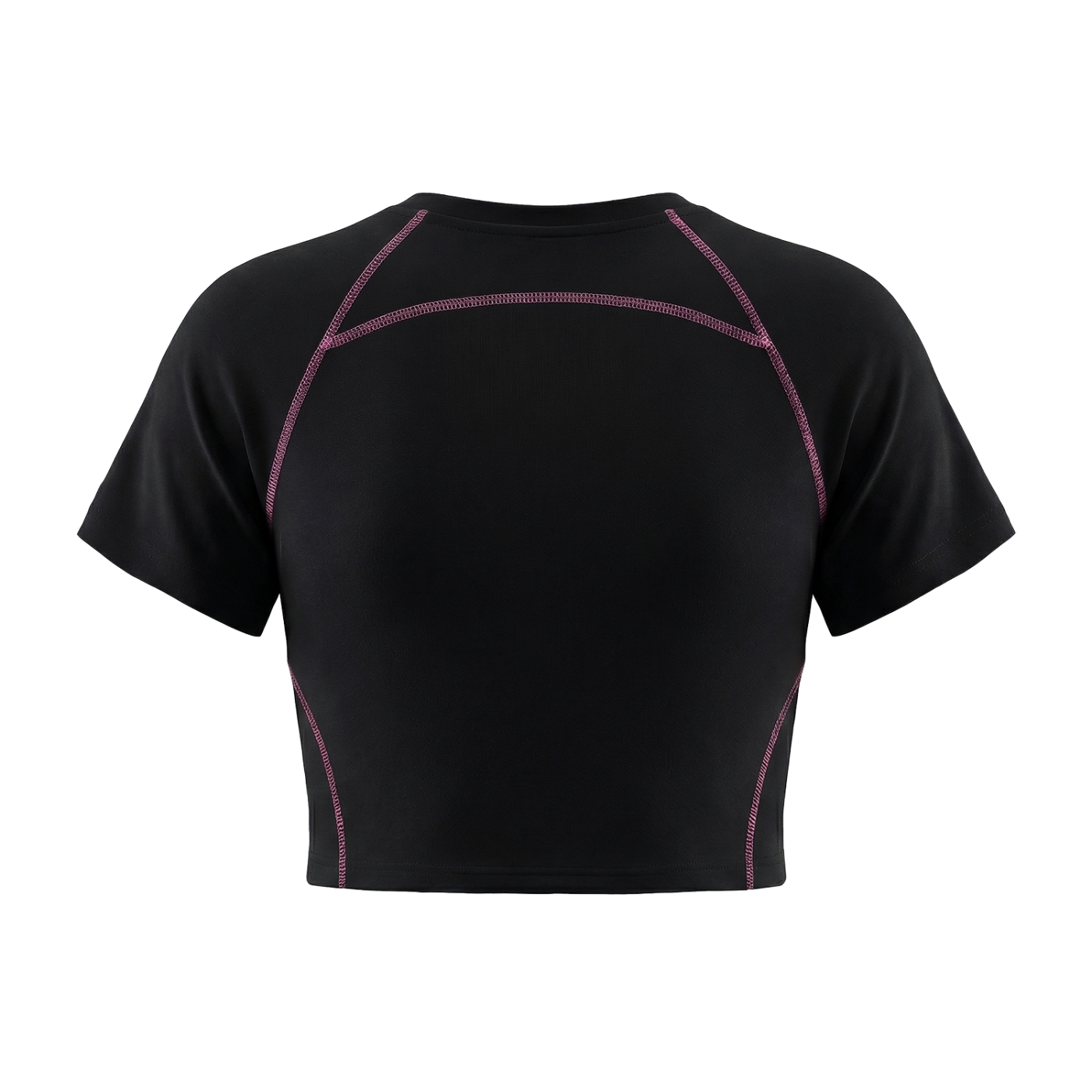 Women's Contrast Stitch Raglan Crop T-Shirt