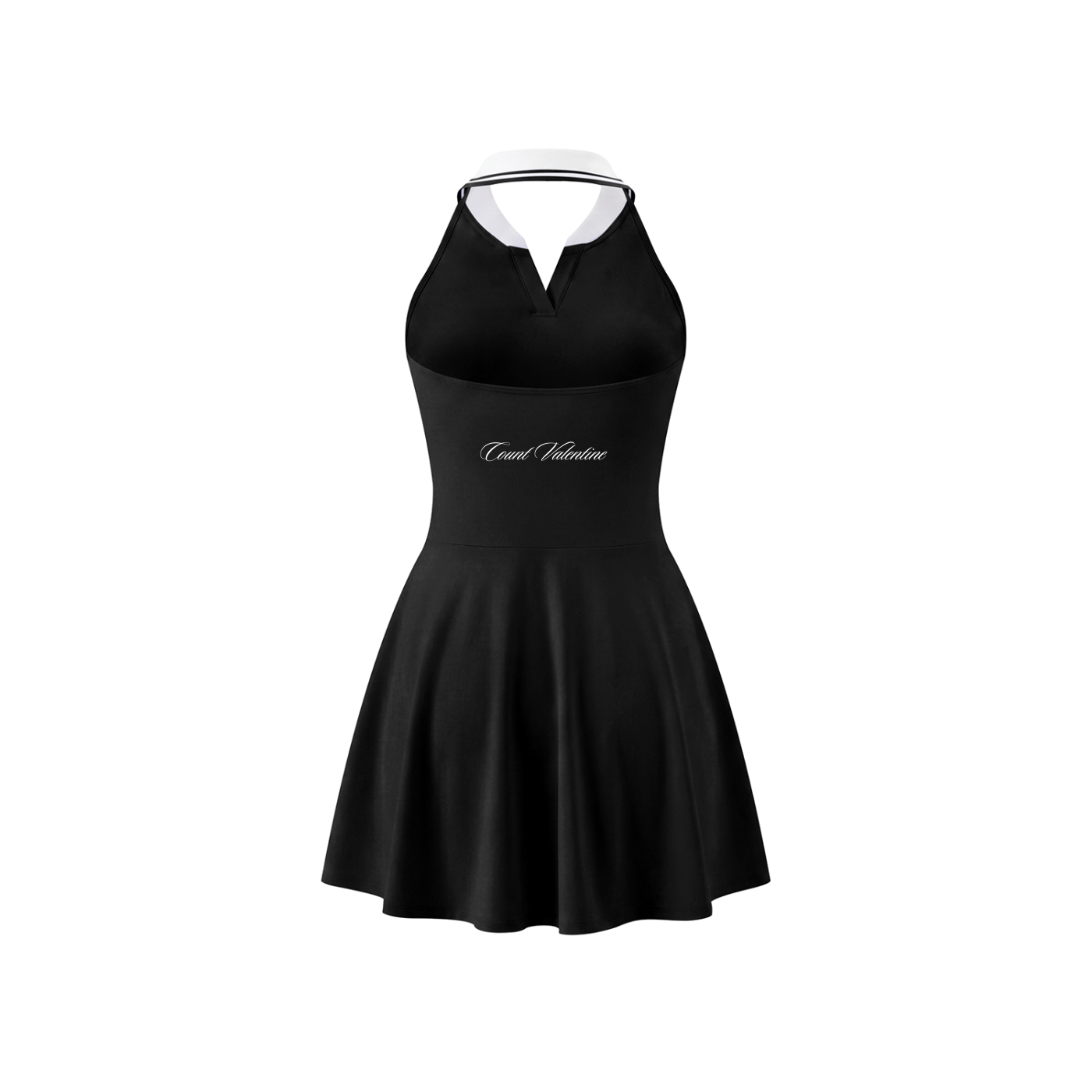 Women's Collared Halter A-Line Tennis Dress