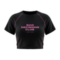 Women's Contrast Stitch Raglan Crop T-Shirt