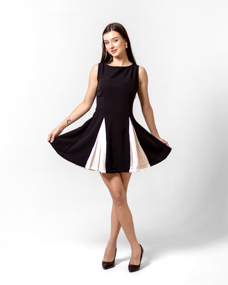 WHITE & BLACK SKIRT DRESS - Count Valentine