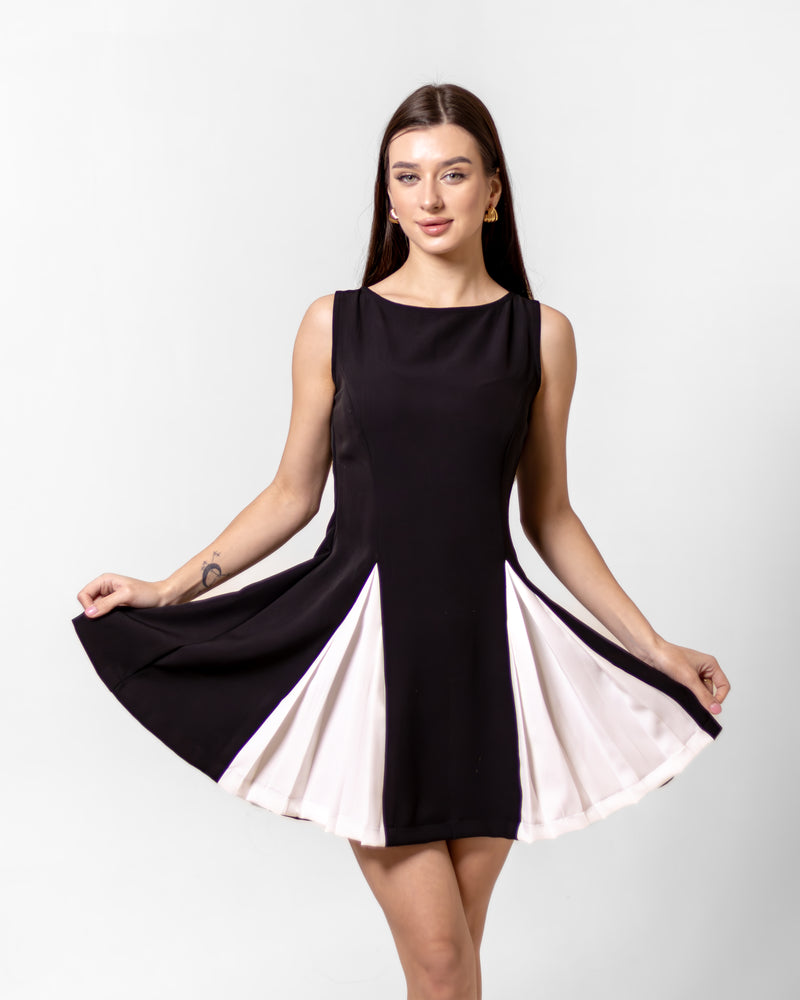 WHITE & BLACK SKIRT DRESS - Count Valentine