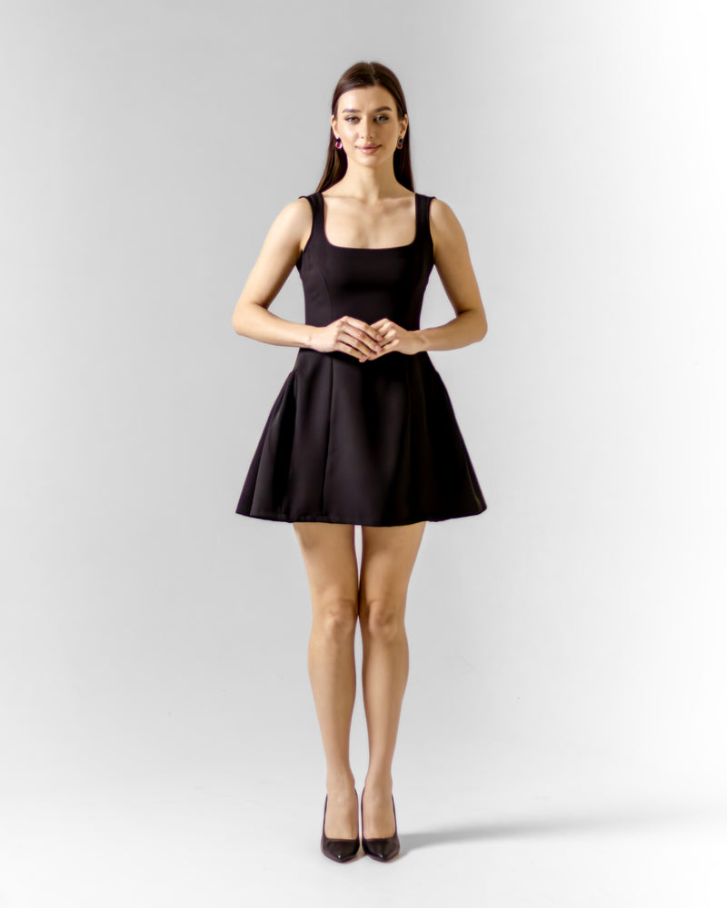 BLACK MINI SKIRT DRESS - Count Valentine