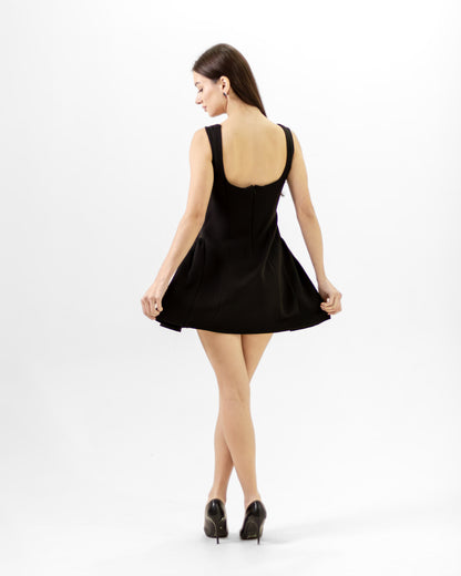 BLACK MINI SKIRT DRESS - Count Valentine