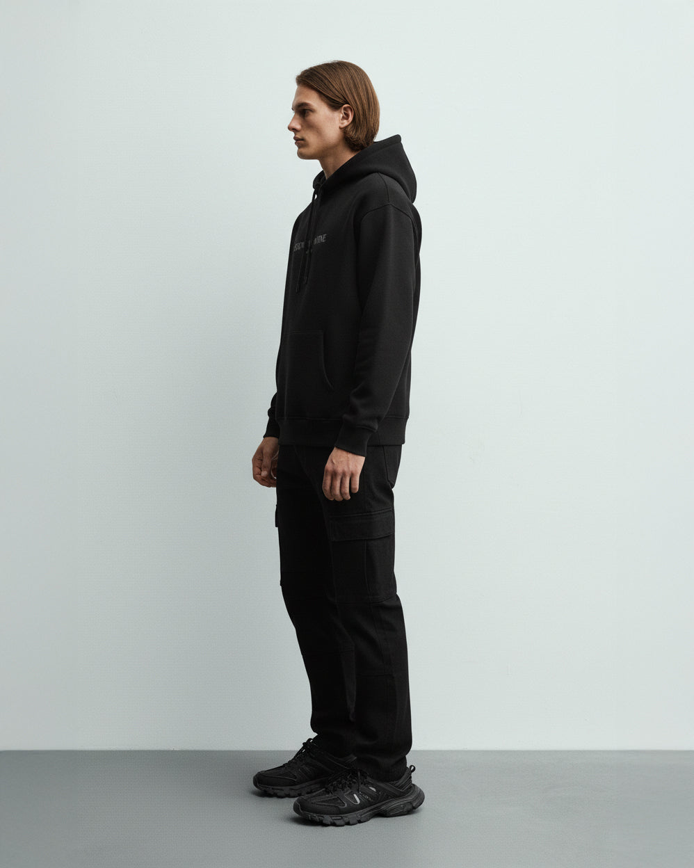 Ambitious Souls Black Unisex Oversized Hoodie