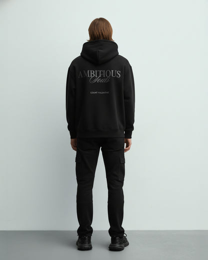 Ambitious Souls Black Unisex Oversized Hoodie