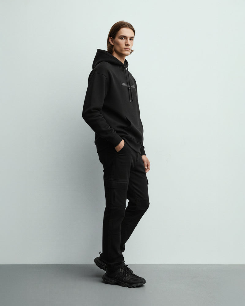 Ambitious Souls Black Unisex Oversized Hoodie