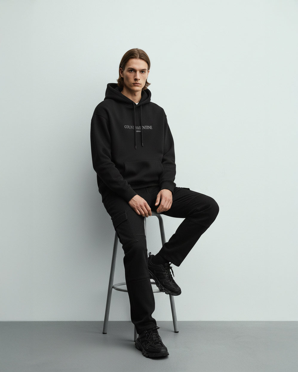 Ambitious Souls Black Unisex Oversized Hoodie