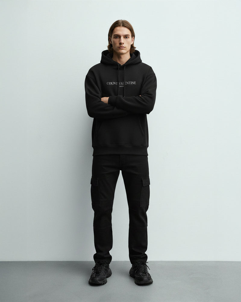 Ambitious Souls Black Unisex Oversized Hoodie