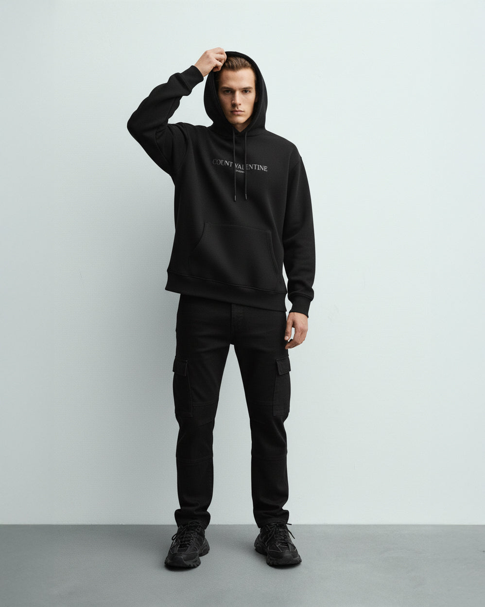 Ambitious Souls Black Unisex Oversized Hoodie